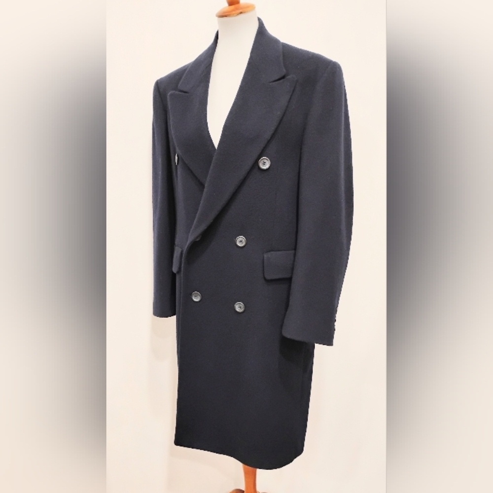 VINTAGE STANLEY BLACKER NAVY WOOL COAT NWOT